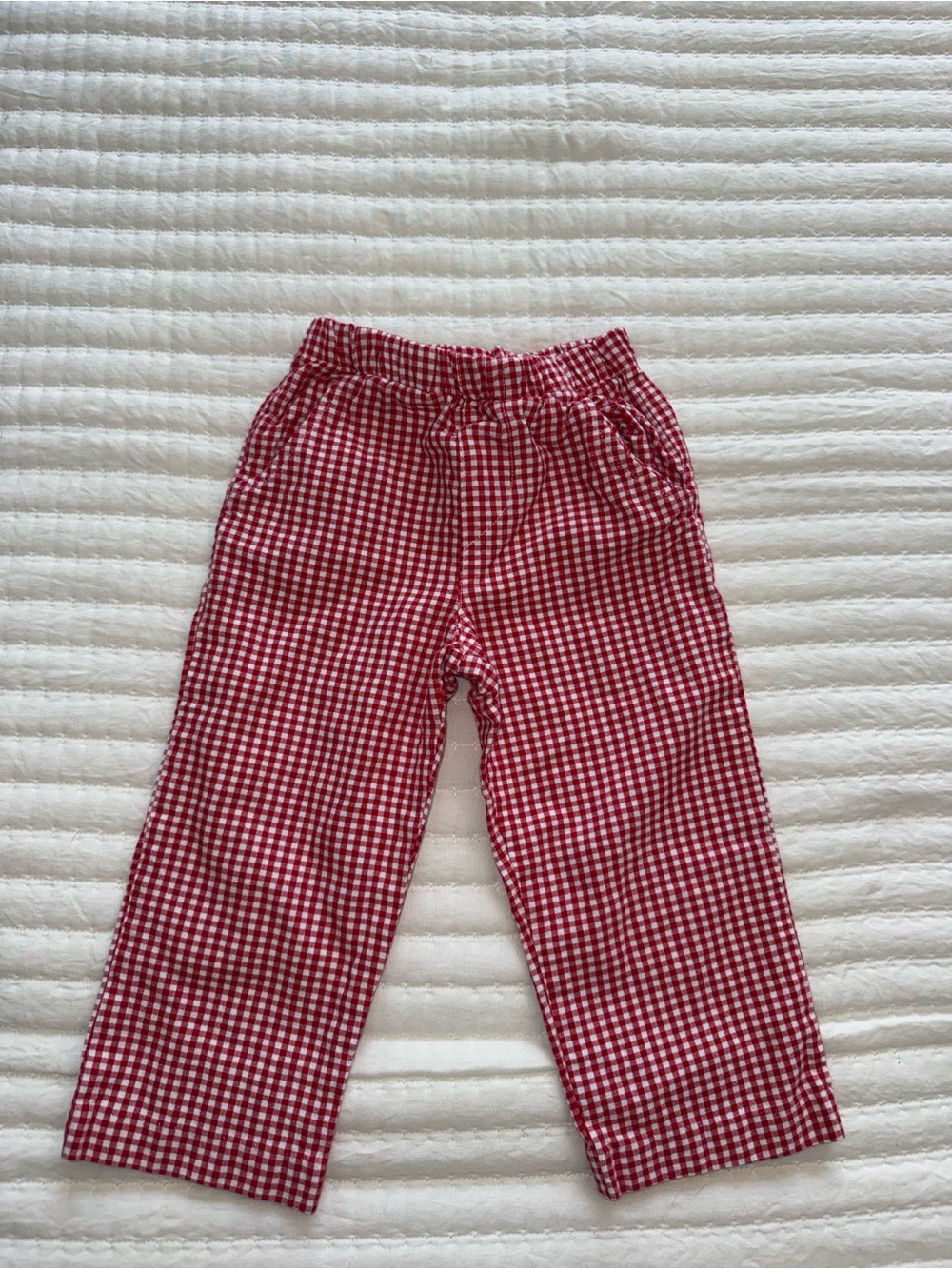 Kids Red Gingham Pajama Bottoms - Soft Sleep Pants